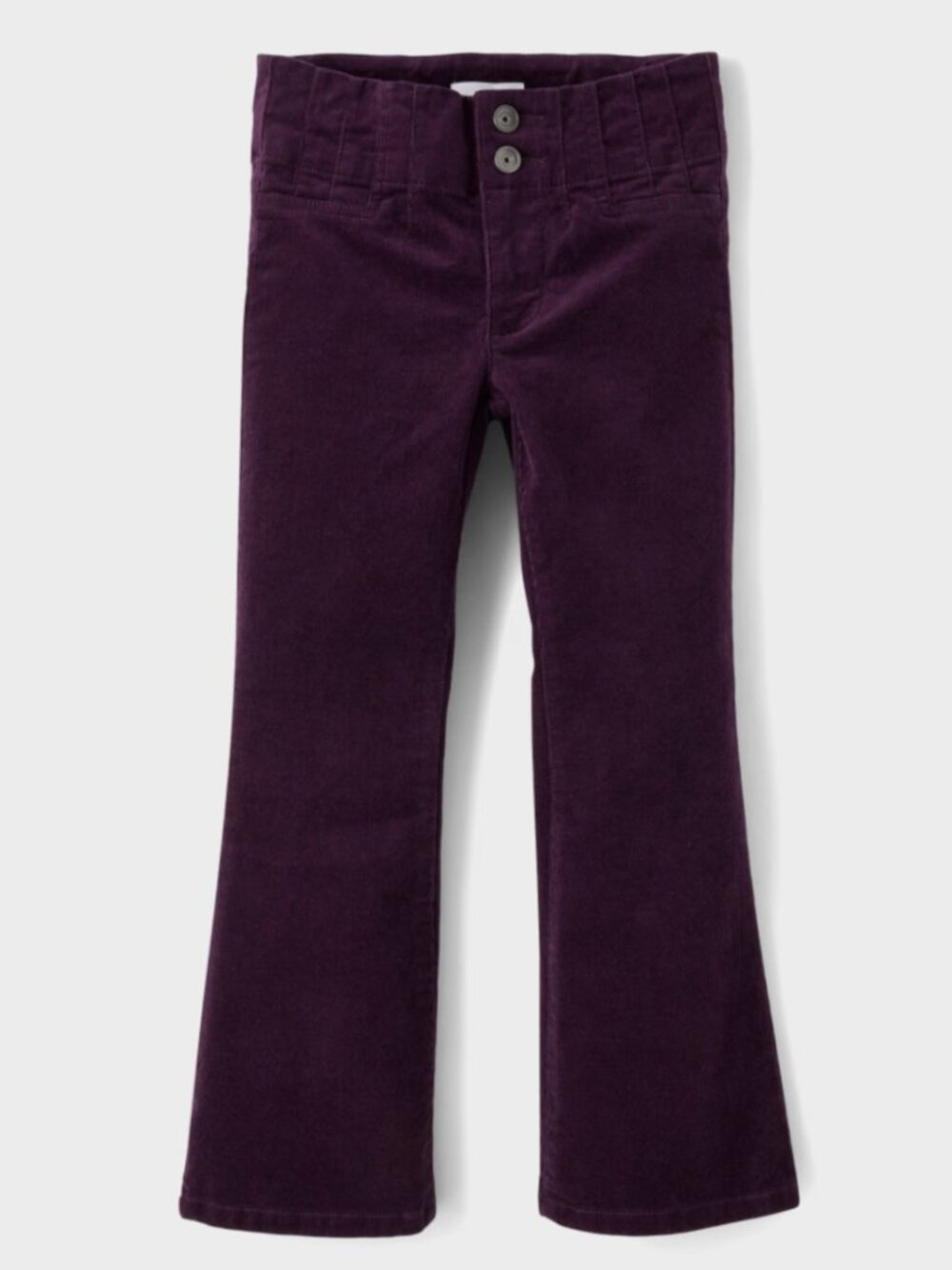NWT Girls Pintuck Corduroy Flare Pants Purple Size 12